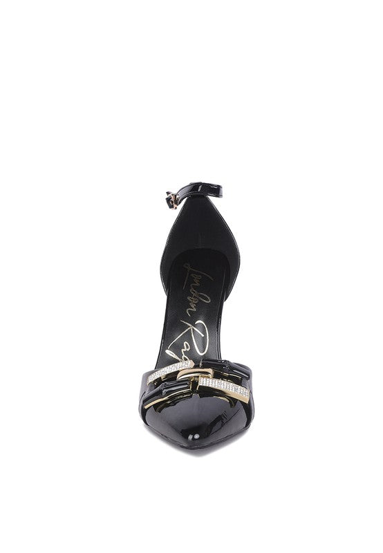 Mocktail Buckle Embellished Stiletto Heels by Rag Company | Fleurcouture