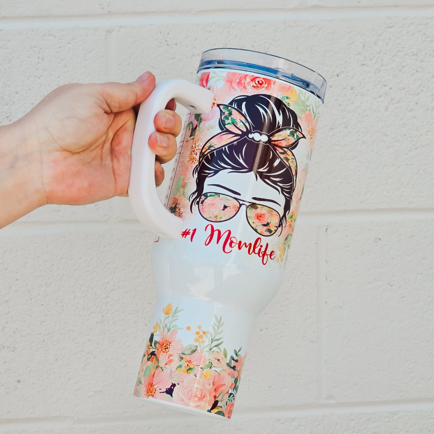 Mom Life 40oz Tumbler Tumbler by Tea-Shirt Shoppe | Fleurcouture