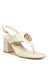 Monde Block Heel Thong Sandals BEIGE 6 by Rag Company | Fleurcouture