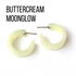 Moonglow Clara Hoop Earrings Buttercream MG Wide Classic Hoops by Leetie Lovendale | Fleurcouture