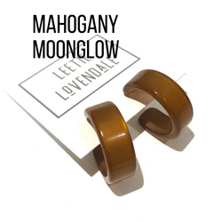 Moonglow Clara Hoop Earrings Mahogany MG Wide Classic Hoops by Leetie Lovendale | Fleurcouture
