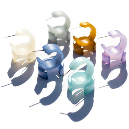 Moonglow Clara Hoop Earrings Wide Classic Hoops by Leetie Lovendale | Fleurcouture