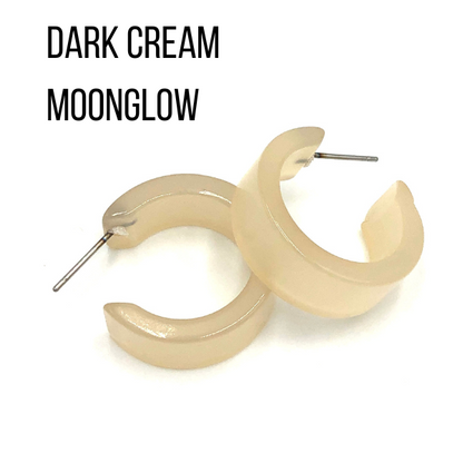 Moonglow Clara Hoop Earrings Wide Classic Hoops by Leetie Lovendale | Fleurcouture