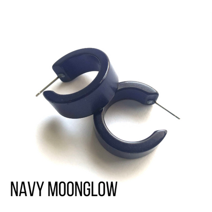 Moonglow Clara Hoop Earrings Wide Classic Hoops by Leetie Lovendale | Fleurcouture