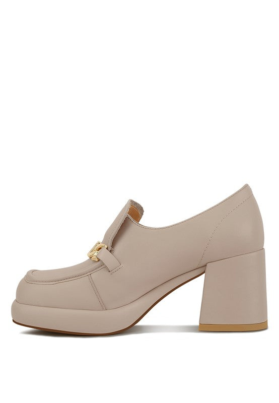 Morgan Metallic Embellishment Platform Loafers by Rag Company | Fleurcouture