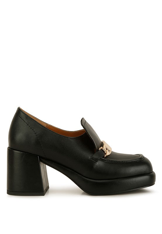 Morgan Metallic Embellishment Platform Loafers by Rag Company | Fleurcouture