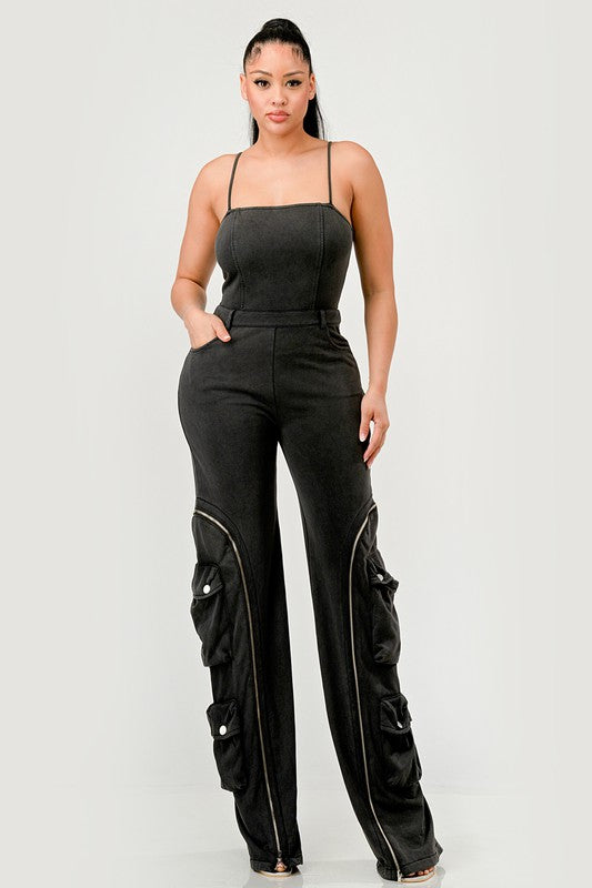 Moto Mystique Jumpsuit BLACK by Athina | Fleurcouture