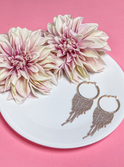 Movement Crystal Drop Earrings Gold One Size Earrings by Southern Grace | Fleurcouture