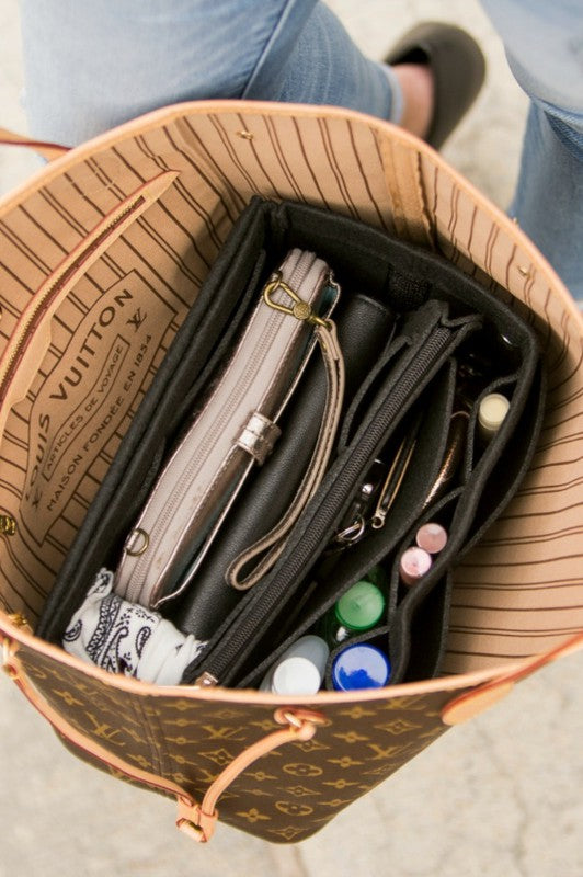 Multi Pocket Purse Organizer Black 1 by Dani & Em | Fleurcouture