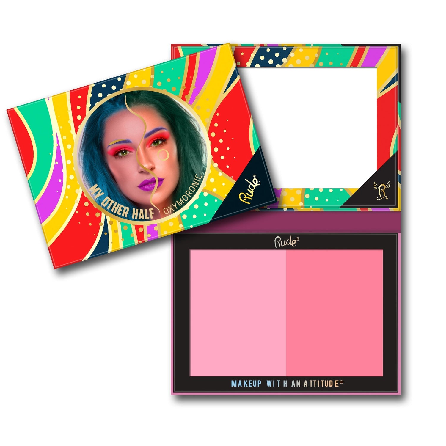 My Other Half Duo Shade Face Palette Oxymoronic Face Palettes by Rude Cosmetics | Fleurcouture