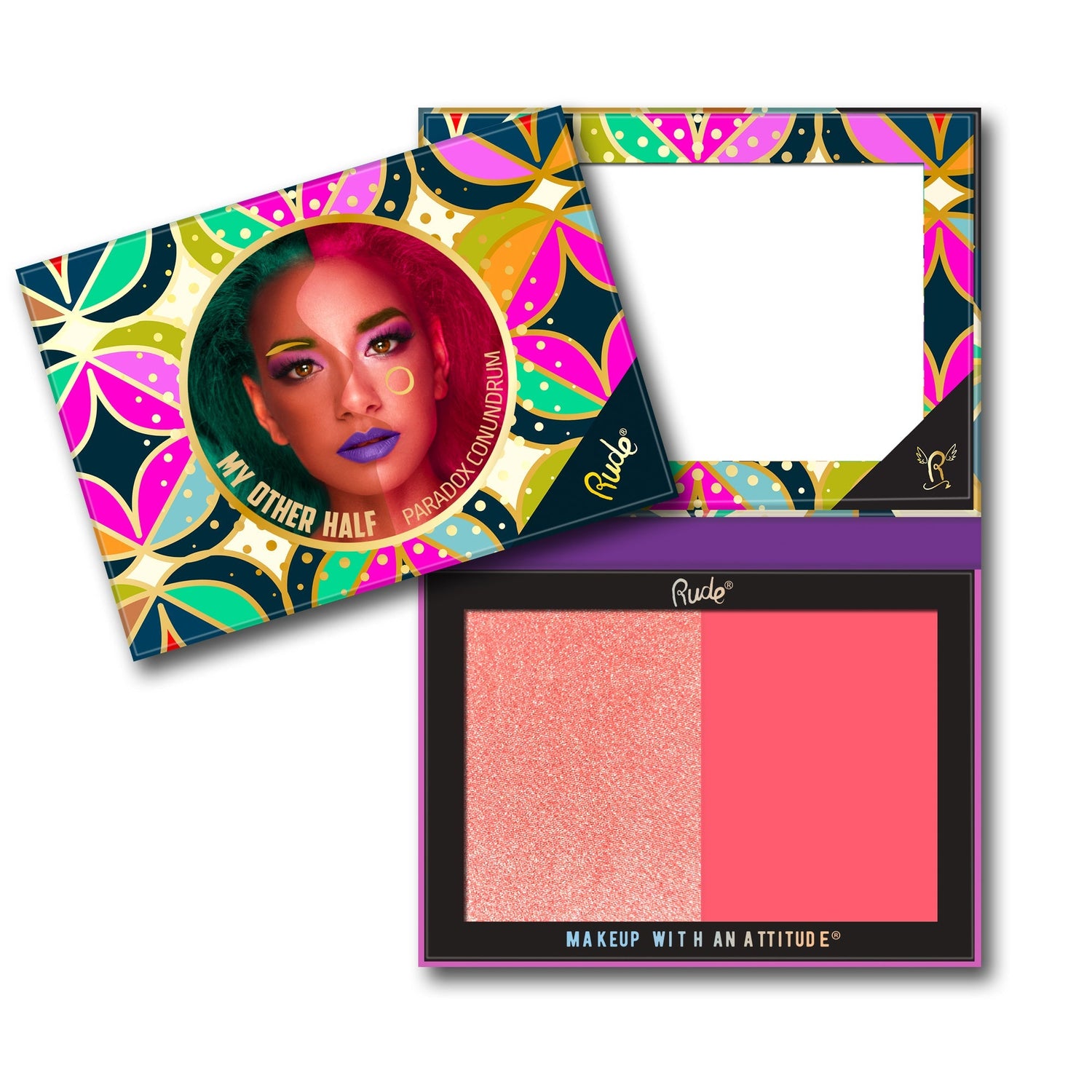 My Other Half Duo Shade Face Palette Paradox Conundrum Face Palettes by Rude Cosmetics | Fleurcouture