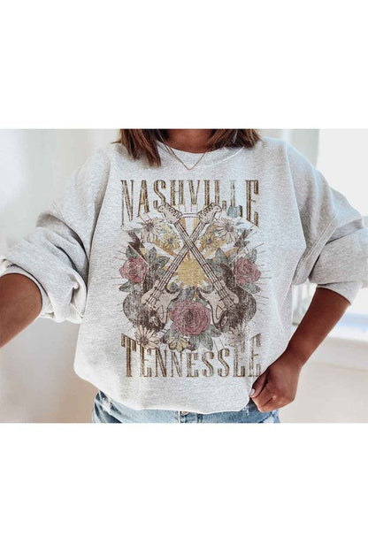 NASHVILLE TENNESSEE GRAPHIC SWEATSHIRT PLUS SIZE by ALPHIA | Fleurcouture