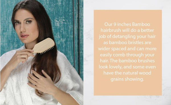 Natural Wooden Detangling Hair Brush As shown One Size by BeNat | Fleurcouture