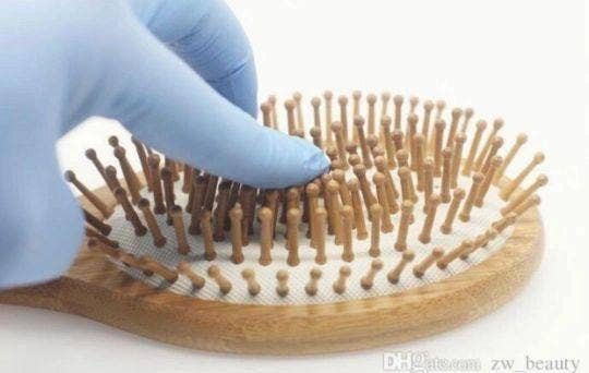 Natural Wooden Detangling Hair Brush As shown One Size by BeNat | Fleurcouture