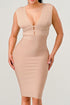 NATURALLY CHIC BANDAGE DRESS NUDE S by Athina | Fleurcouture