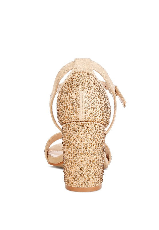 Navoli Rhinestones Embellished Sandals by Rag Company | Fleurcouture