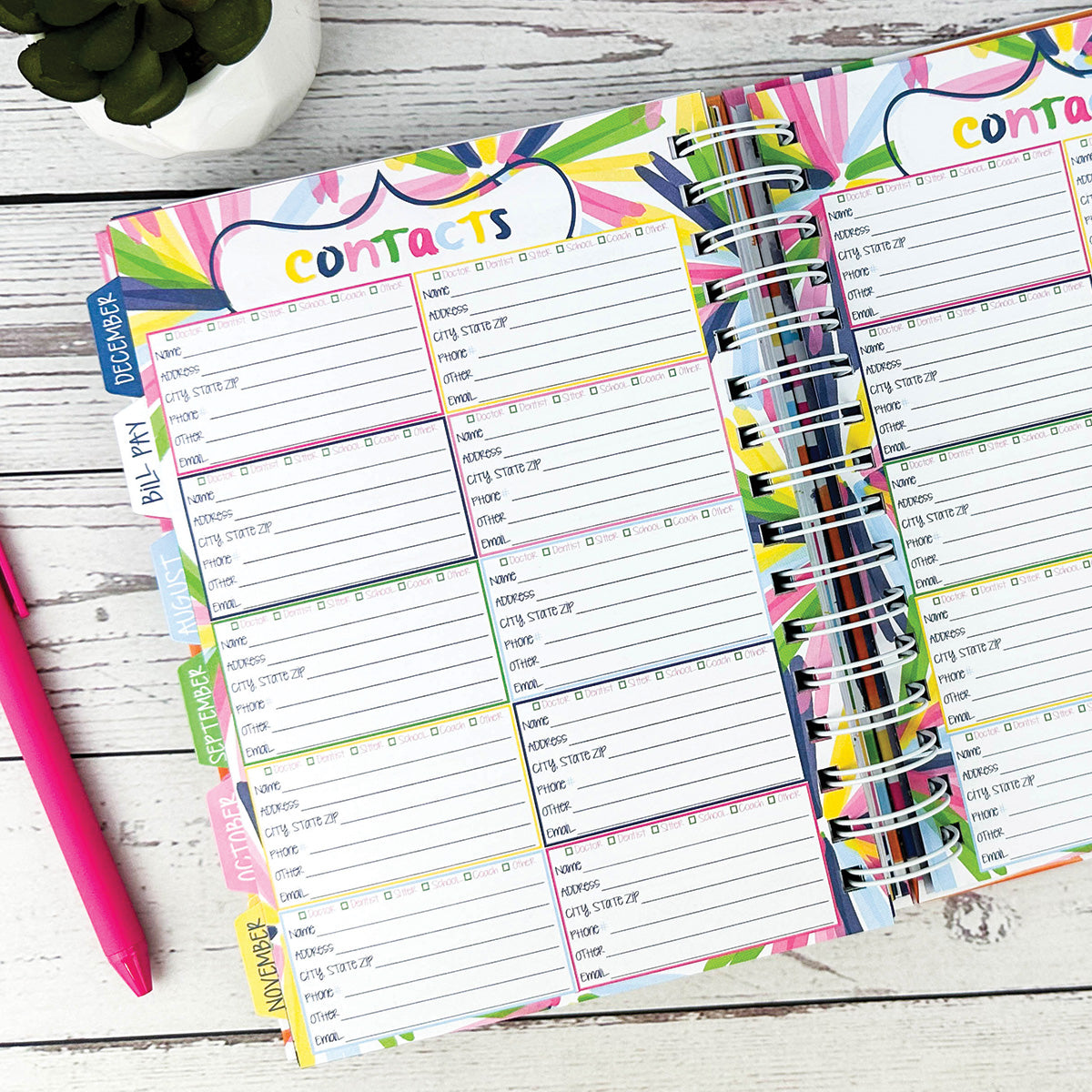 NEW! Dream Gift Planner Bundle | 2024-25 Reminder Binder® Planner | [2] Planner Pads, Pocket Notebook &amp; Mini Desktop Calendar Planner by DAS | Fleurcouture