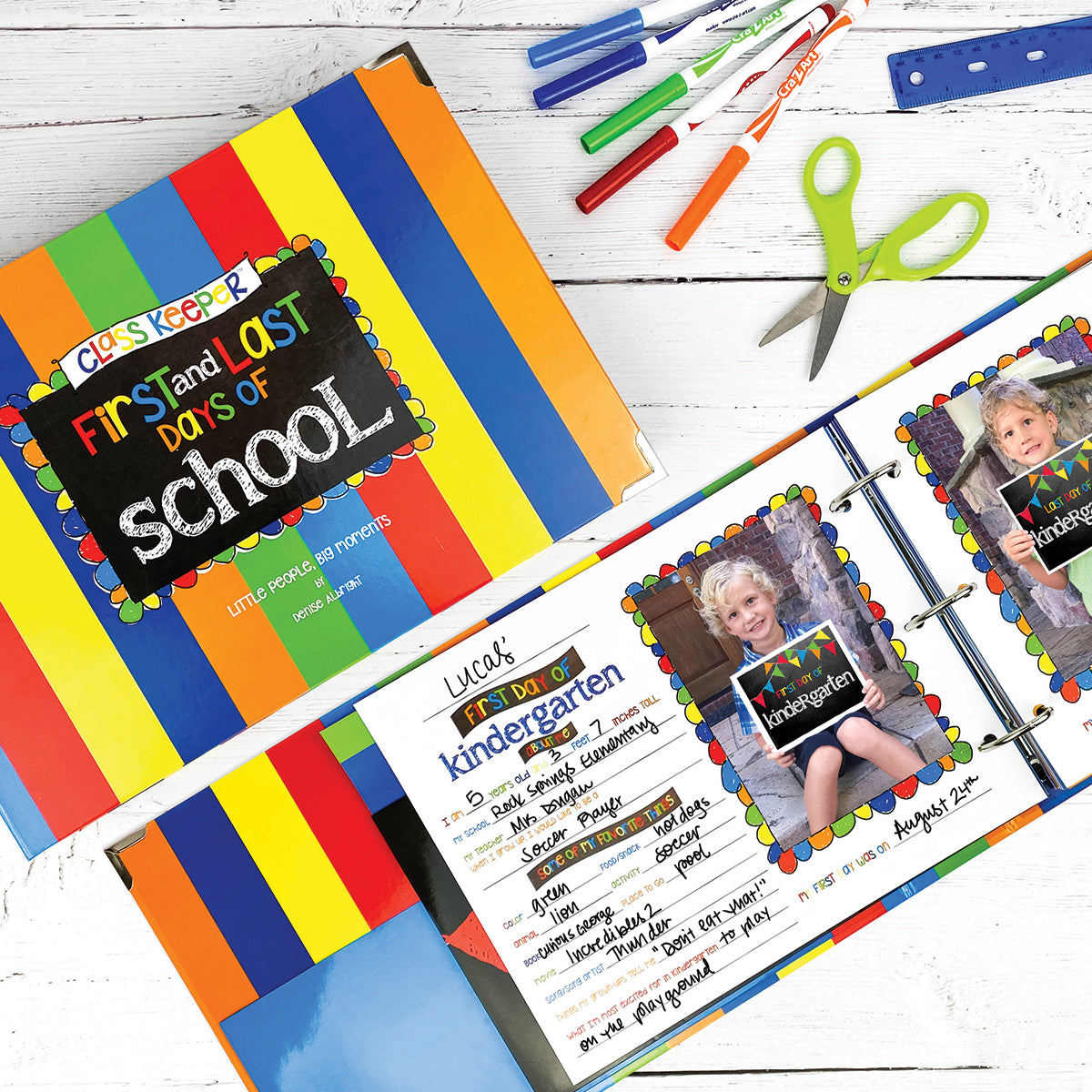 NEW! Mom Must-Have School Keepsake Kit | Class Keeper® + Photo Prop Deck + School Stickers Binder by Denise Albright® | Fleurcouture