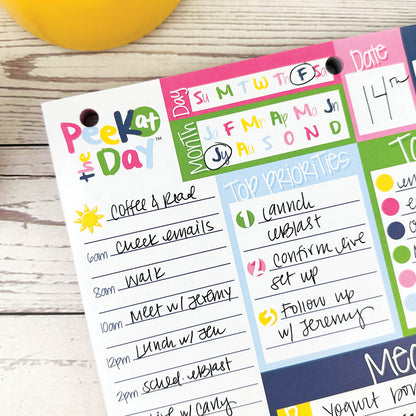 NEW! Peek at the Day™ Daily Planner Pad | All Bright &amp; Cheery Pads by DAS | Fleurcouture