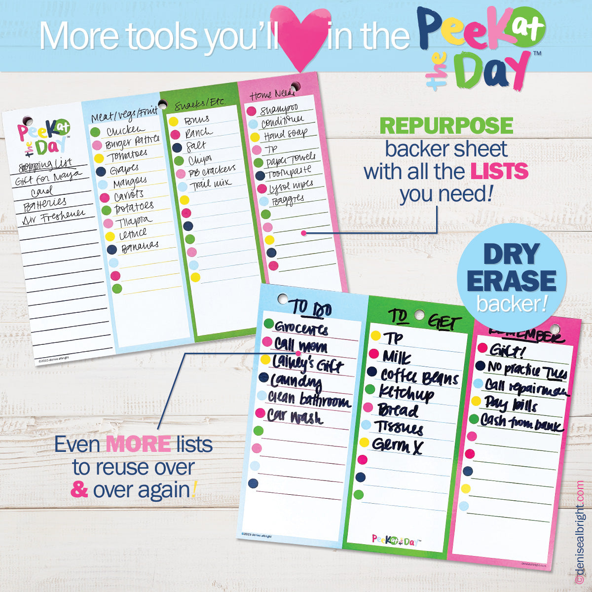 NEW! Peek at the Day™ Daily Planner Pad | All Bright &amp; Cheery Pads by DAS | Fleurcouture