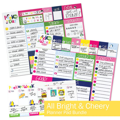 NEW! Plan Your Way Bundle | Daily &amp; Weekly Planner Pads Bright Pads by DAS | Fleurcouture