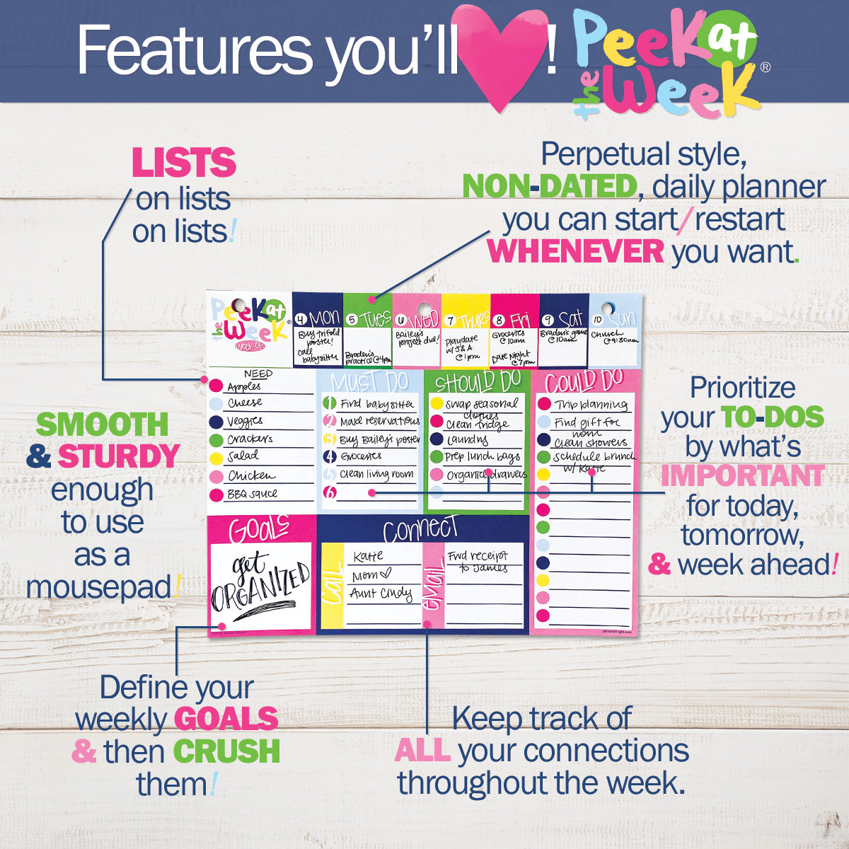 NEW! Plan Your Way Bundle | Daily & Weekly Planner Pads Pads by DAS | Fleurcouture