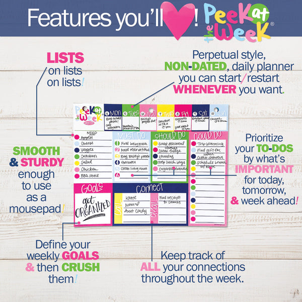 NEW! Plan Your Way Bundle | Daily & Weekly Planner Pads Pads by DAS | Fleurcouture