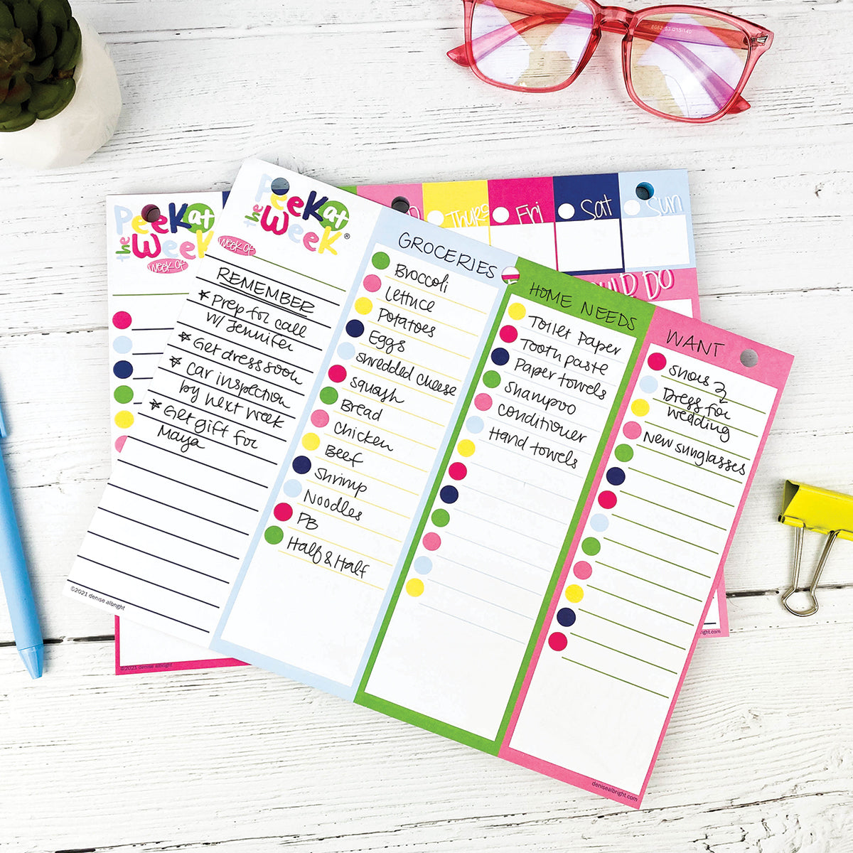 NEW! Plan Your Way Bundle | Daily &amp; Weekly Planner Pads Pads by DAS | Fleurcouture