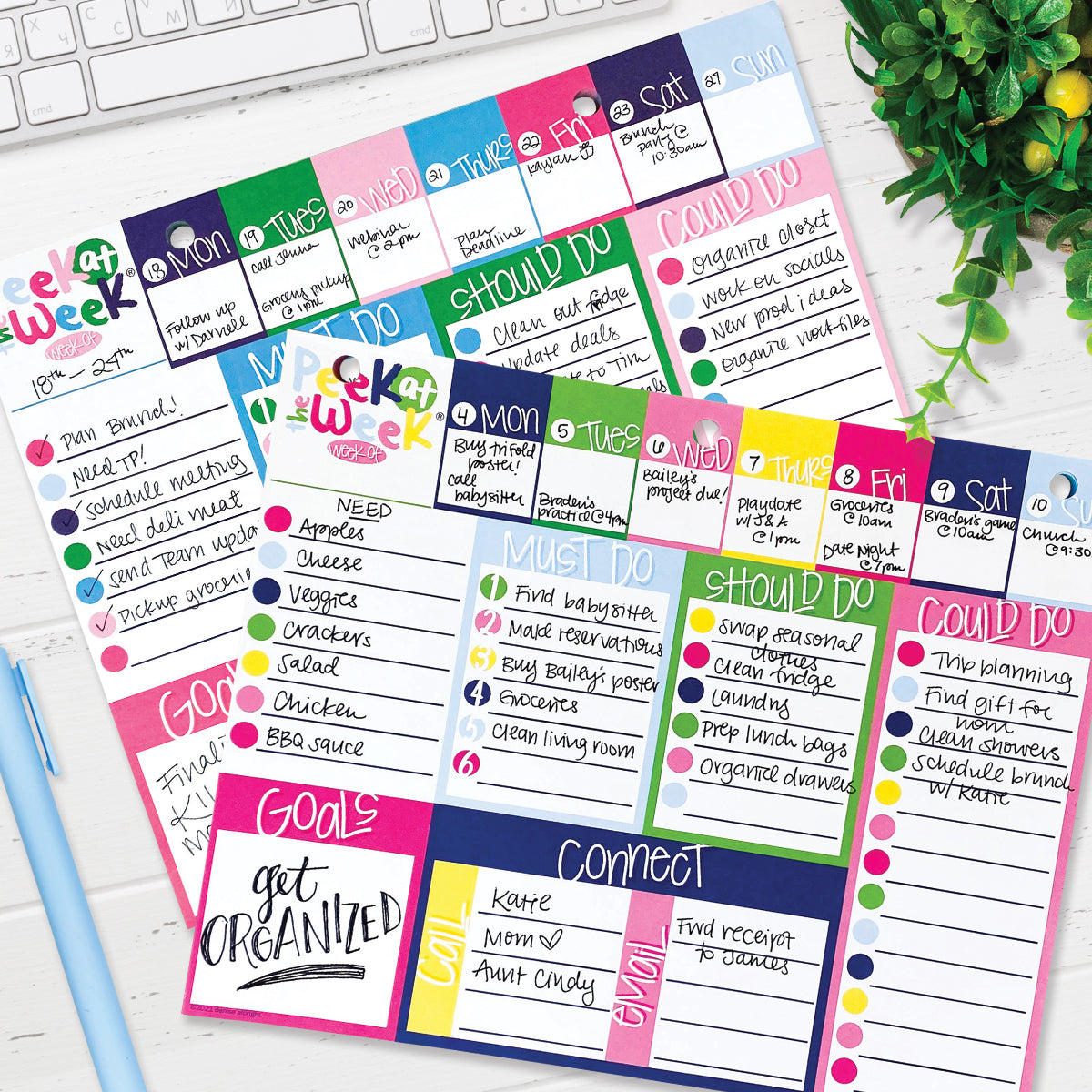 NEW! Plan Your Way Bundle | Daily &amp; Weekly Planner Pads Pads by DAS | Fleurcouture