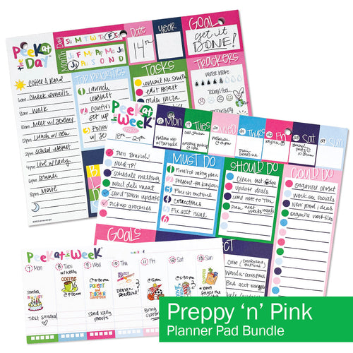 NEW! Plan Your Way Bundle | Daily & Weekly Planner Pads Preppy Pads by DAS | Fleurcouture