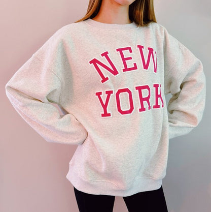 New York Sweatshirt White by Ellison and Young | Fleurcouture