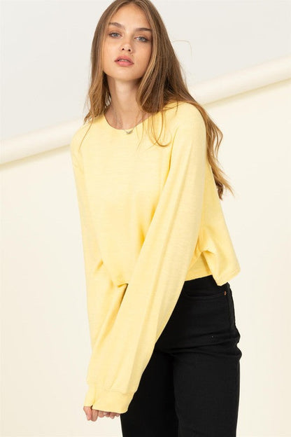 Not Too Quick Long Sleeve Top BUTTER S by HYFVE | Fleurcouture