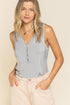 Not Your Typical Basic Knit Tank Top DOVE GREY S by POL | Fleurcouture