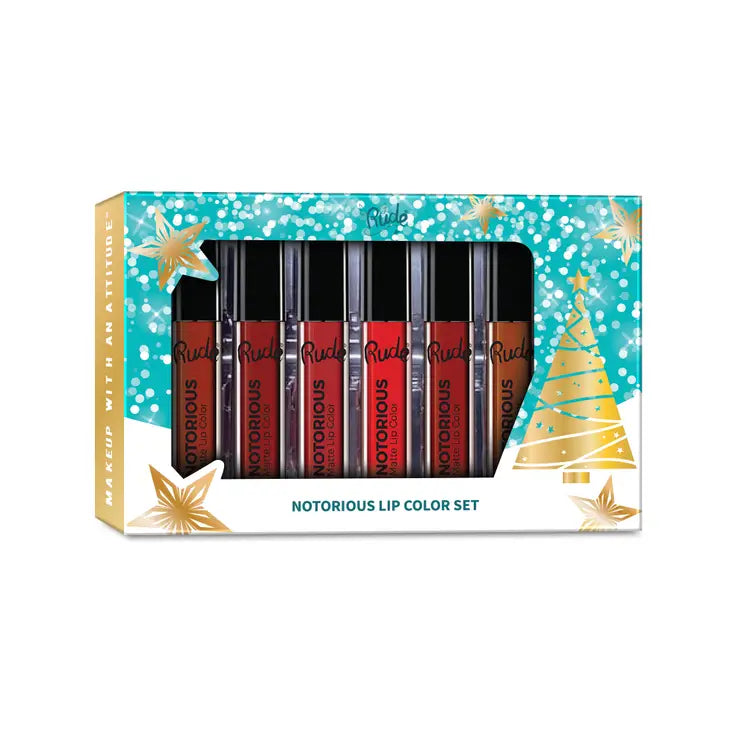 Notorious Lip Color Gift Set - Dark Gift Sets by Rude Cosmetics | Fleurcouture