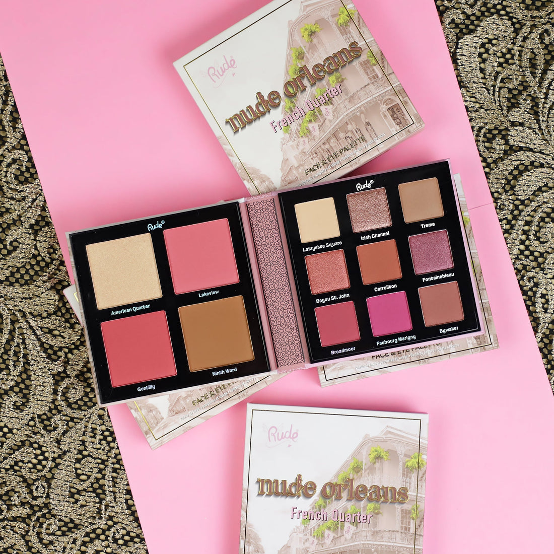 Nude Orleans Face and Eye Palette Face Palettes by Rude Cosmetics | Fleurcouture