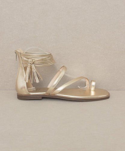 Oasis Society Abril - Strappy Ankle Wrap Sandal by Oasis Society | Fleurcouture