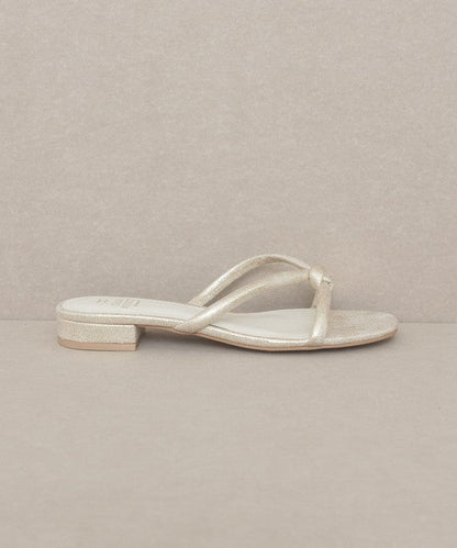 Oasis Society Ada - Delicate Knotted Flat Sandal GOLD by Oasis Society | Fleurcouture