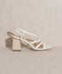 OASIS SOCIETY Ashley - Wooden Heel Sandal WHITE 7.5 by Oasis Society | Fleurcouture