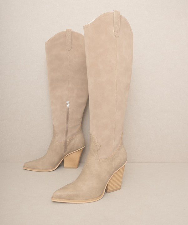 OASIS SOCIETY Barcelona - Knee High Western Boots by Oasis Society | Fleurcouture