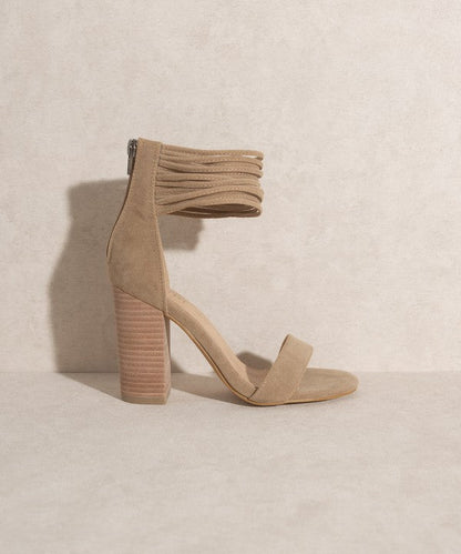 OASIS SOCIETY Blair - Thick Ankle Strap Block Heel WHITE by Oasis Society | Fleurcouture