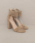 Oasis Society Blake - Strappy Ankle Wrapped Heel KHAKI 8.5 by Oasis Society | Fleurcouture