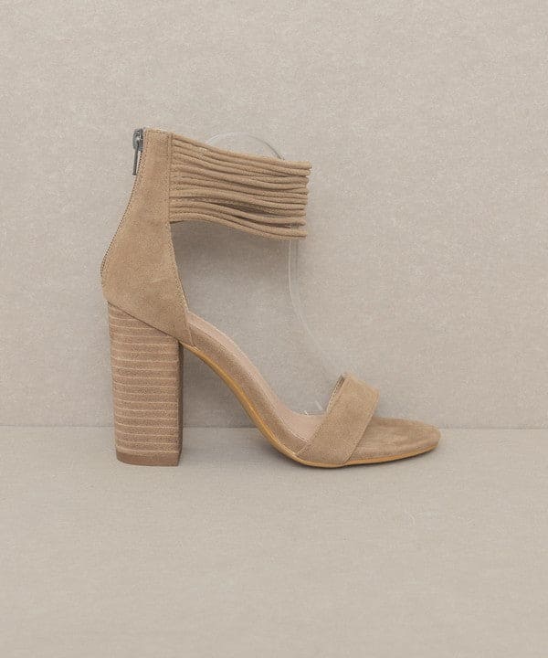 Oasis Society Blake - Strappy Ankle Wrapped Heel KHAKI by Oasis Society | Fleurcouture