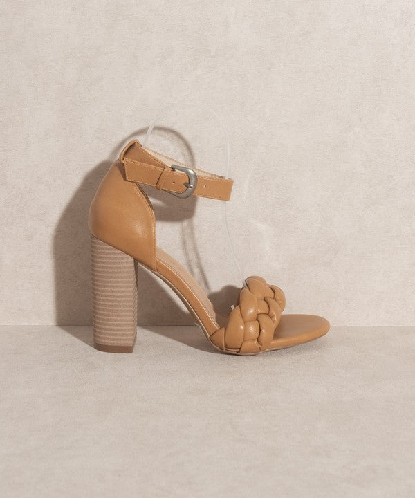 OASIS SOCIETY Daleyza - Chain Ankle Heel TAN 7.5 by Oasis Society | Fleurcouture