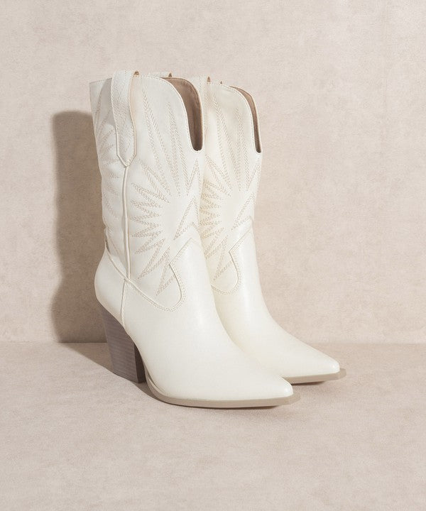 OASIS SOCIETY Emersyn - Starburst Embroidery Boots by Oasis Society | Fleurcouture