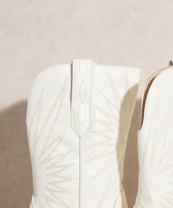 OASIS SOCIETY Emersyn - Starburst Embroidery Boots by Oasis Society | Fleurcouture