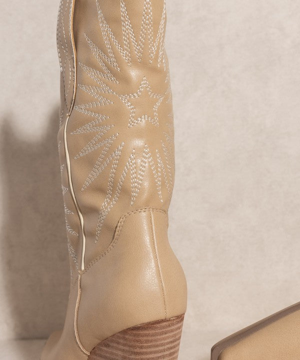 OASIS SOCIETY Emersyn - Starburst Embroidery Boots by Oasis Society | Fleurcouture