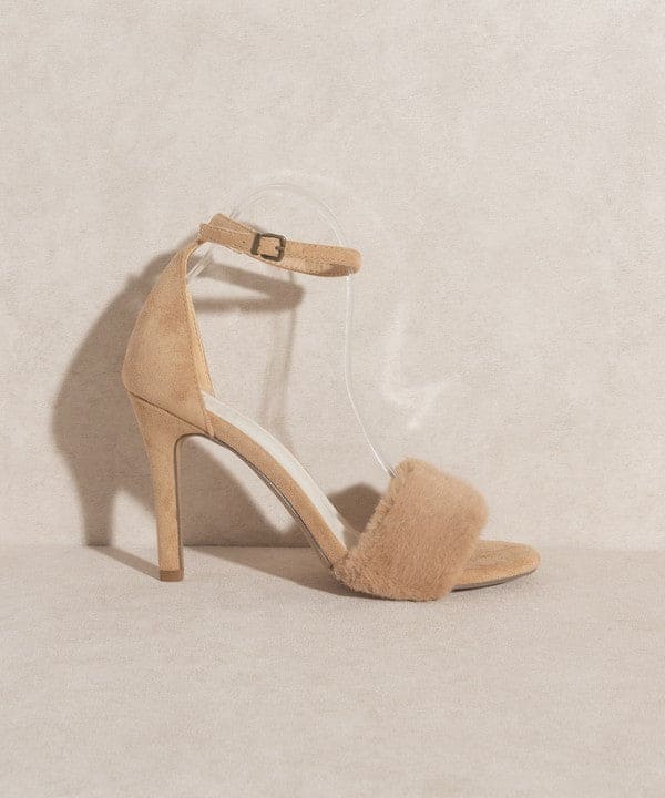 Oasis Society Hadley - Feather Heels ALMOND by Oasis Society | Fleurcouture