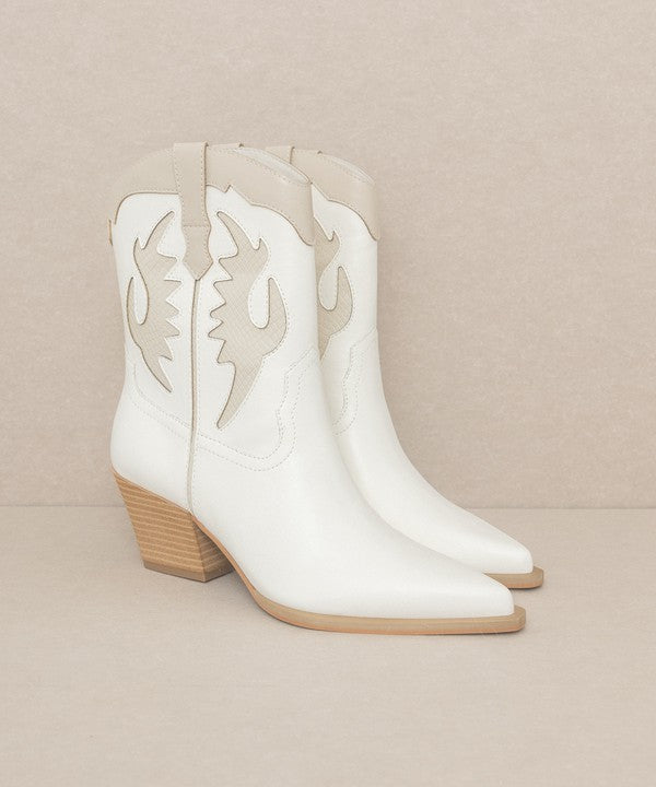 OASIS SOCIETY Houston - Layered Panel Cowboy Boots by Oasis Society | Fleurcouture