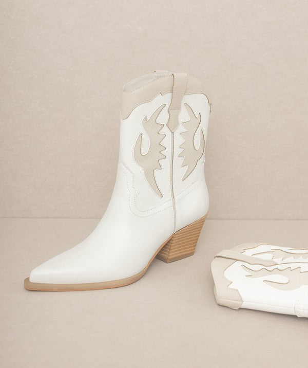 OASIS SOCIETY Houston - Layered Panel Cowboy Boots by Oasis Society | Fleurcouture