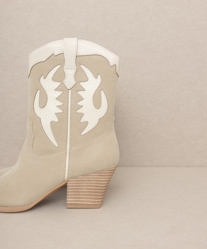 OASIS SOCIETY Houston - Layered Panel Cowboy Boots by Oasis Society | Fleurcouture